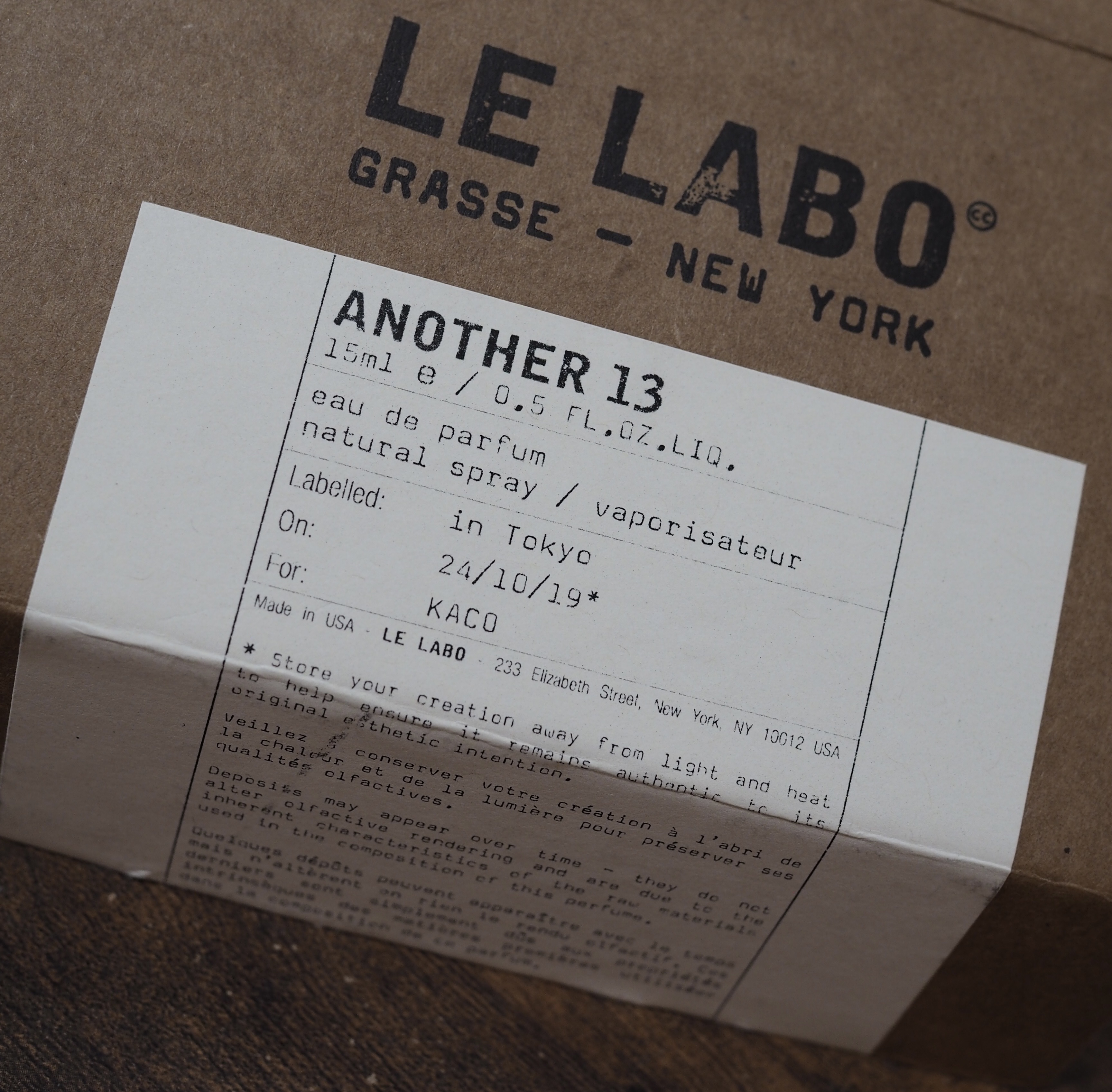 ANOTHER 13 eau de parfum/LE LABO/香水(メンズ)を使ったクチコミ（2枚目）