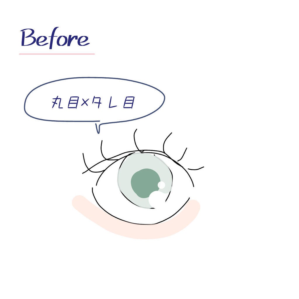 あめんぼ on LIPS 「「丸目×タレ目」を解消したい日のメイクタレ目にするメイクはよく..」(2枚目)