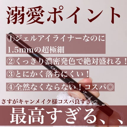 クリーミータッチライナー/キャンメイク/ジェルアイライナーを使ったクチコミ(3枚目)