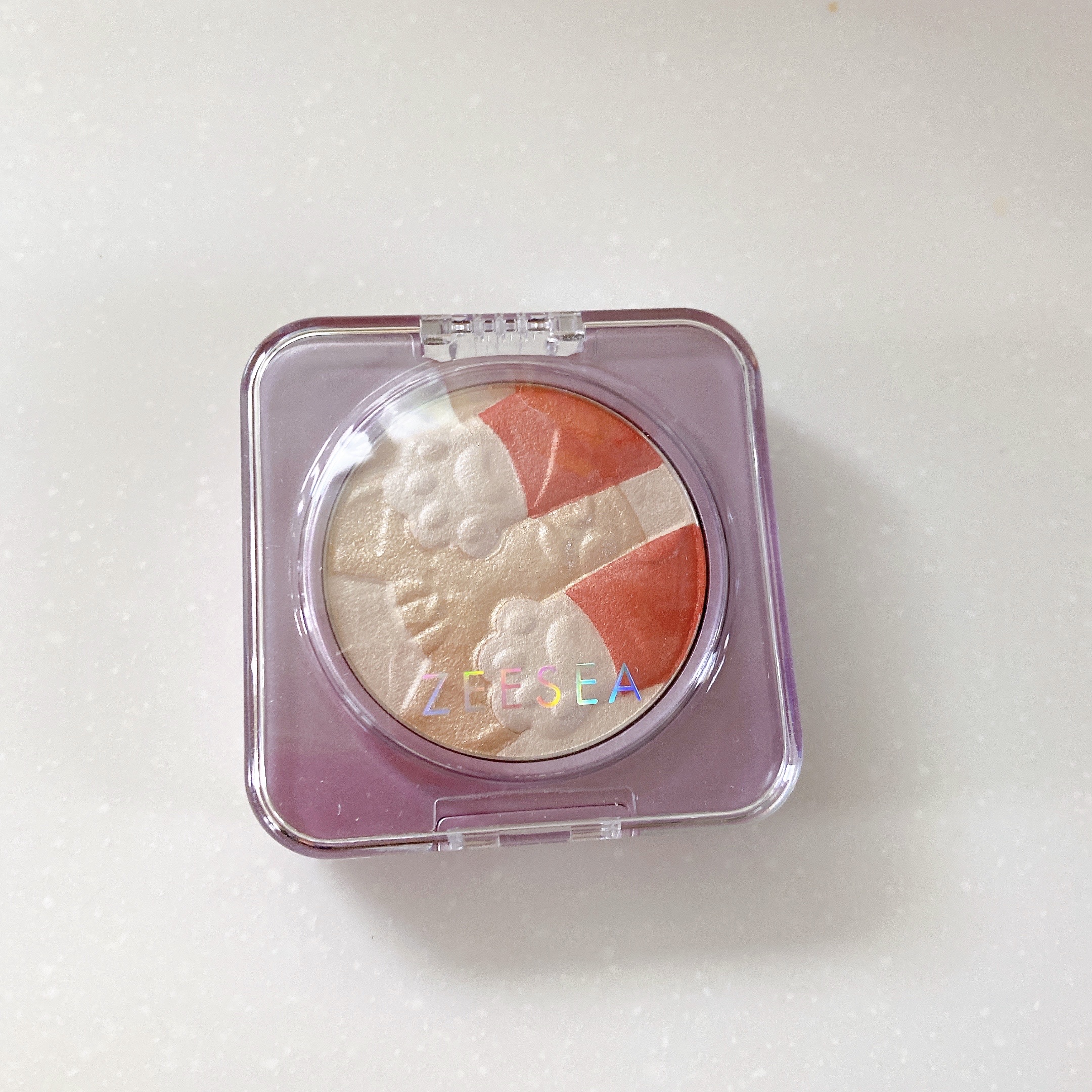 キャットハイライティングブラッシュ 01 オレンジ/ZEESEA/パウダーハイライトを使ったクチコミ（1枚目）