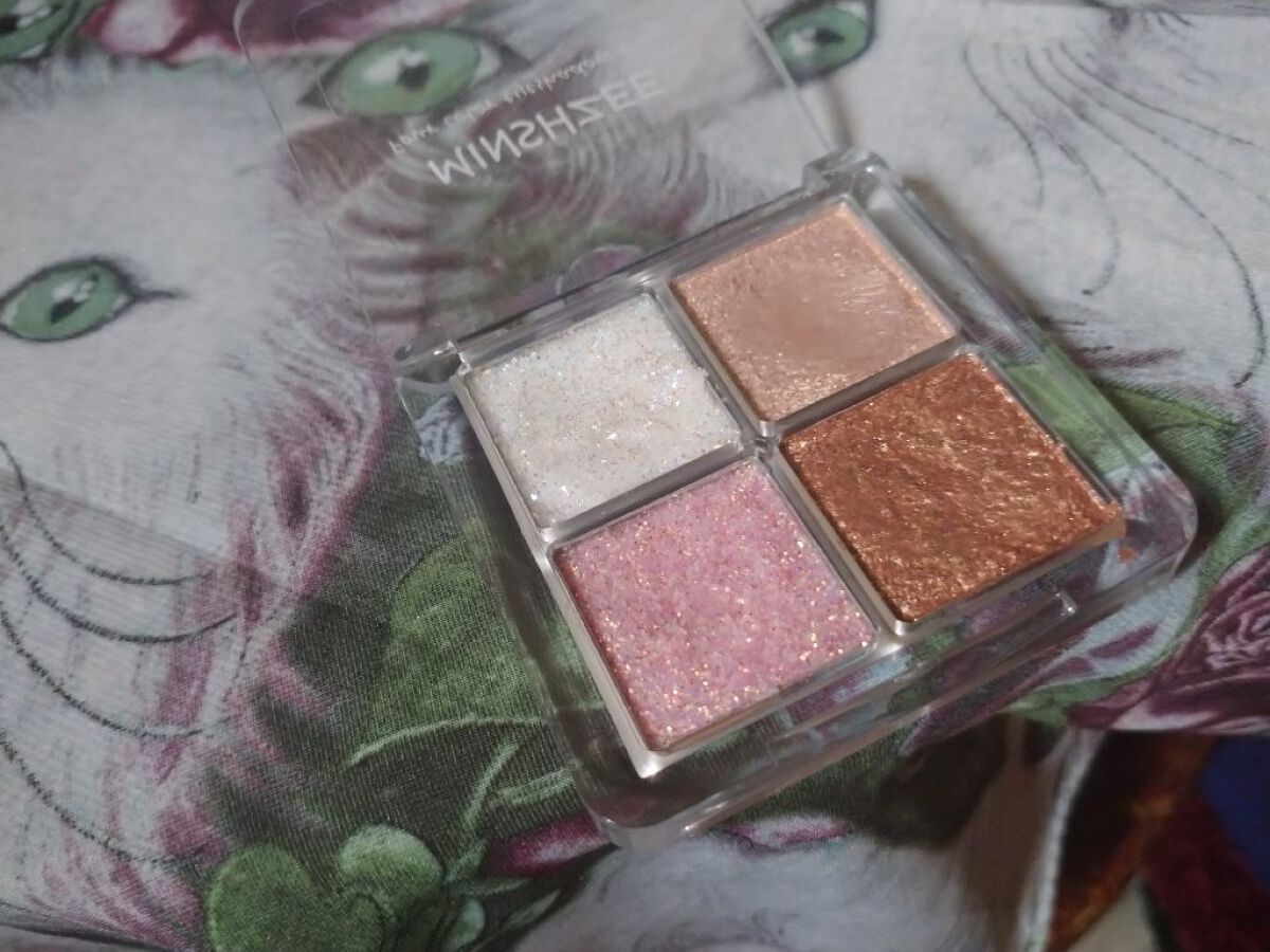 クリアボックス4色アイシャドウパレット/MINSHZEE/アイシャドウパレットを使ったクチコミ（1枚目）