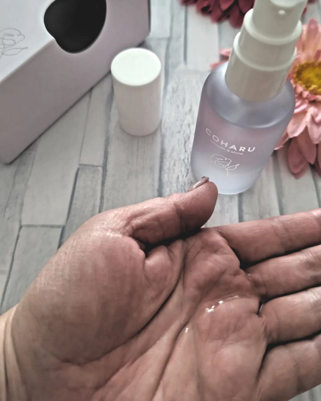 スタイリングオイル＜スムース&シャイン＞/COHARU/ヘアオイルを使ったクチコミ（2枚目）