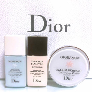 Dior スノー ブルーム パーフェクト サン クッションのクチコミ「リピ買い決定♡ディオールの化粧下地3品♡

1 スノー メイクアップ ベース UV35(SPF.....」（1枚目）