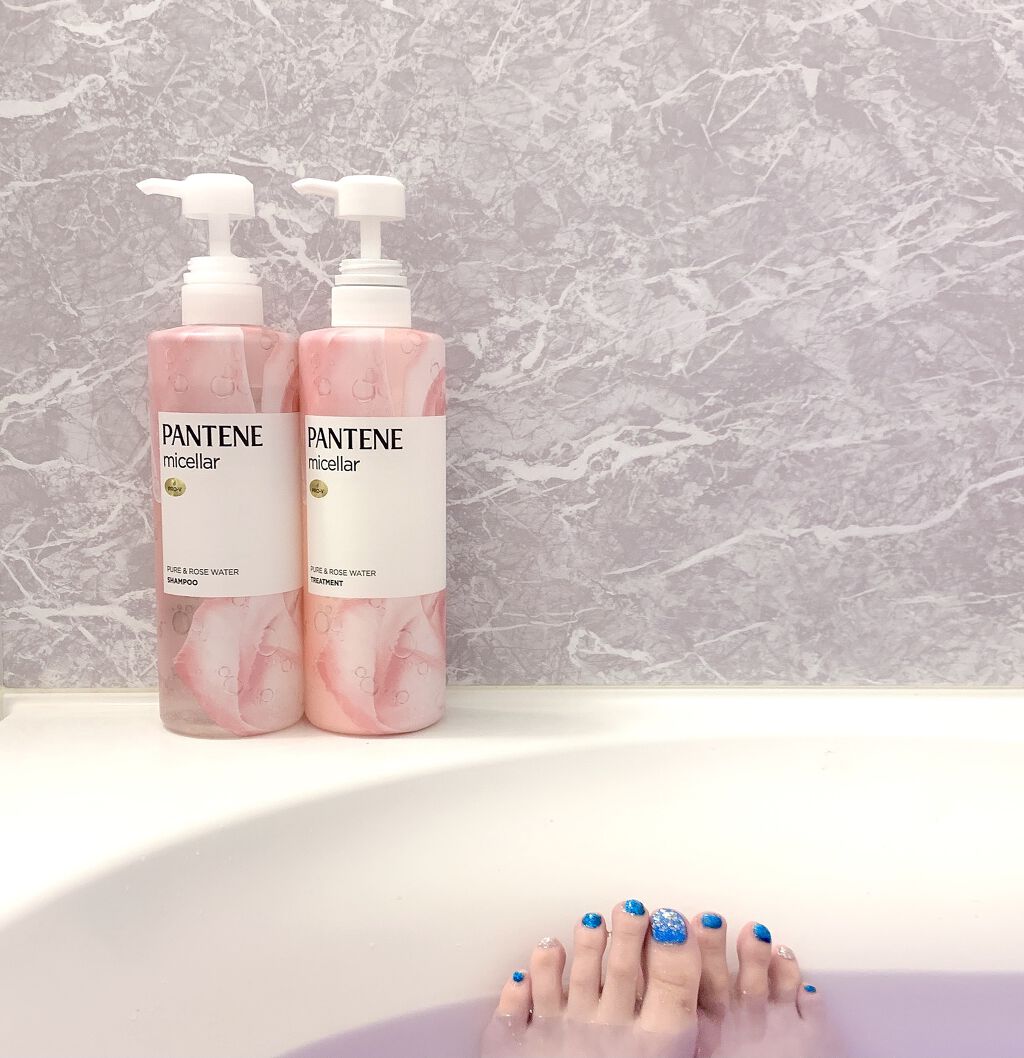 PRO-V ミセラー ピュア＆ローズウォーター ノンシリコンシャンプー/トリートメント/パンテーン/市販シャンプーを使ったクチコミ（1枚目）