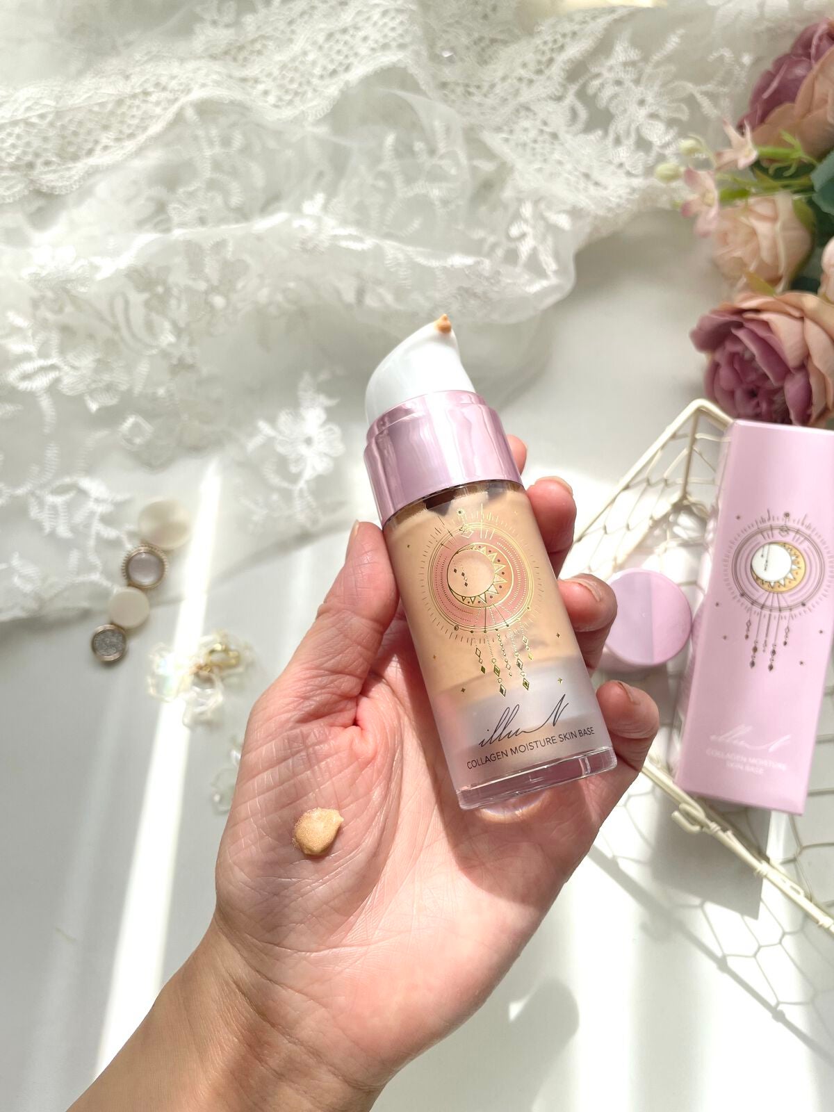 コラーゲンモイスチャースキンベース/illuN/化粧下地を使ったクチコミ(3枚目)