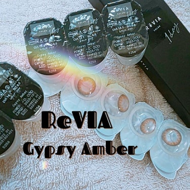 ReVIA 1day [COLOR] Gypsy Amber（ジプシーアンバー）/ReVIA/ワンデー（１DAY）カラコンを使ったクチコミ（1枚目）