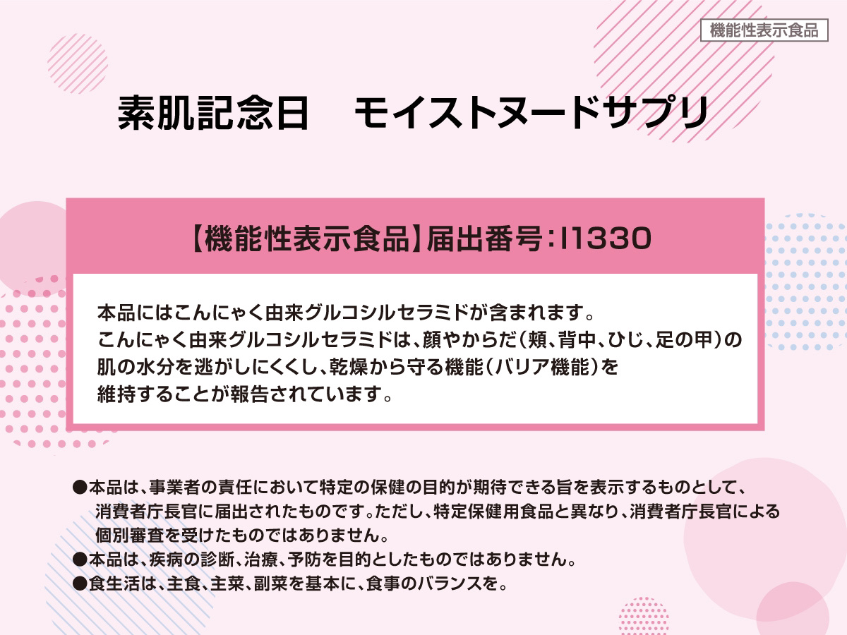 素肌記念日　モイストヌードサプリ〔機能性表示食品〕 /素肌記念日/美容サプリメントを使ったクチコミ（3枚目）