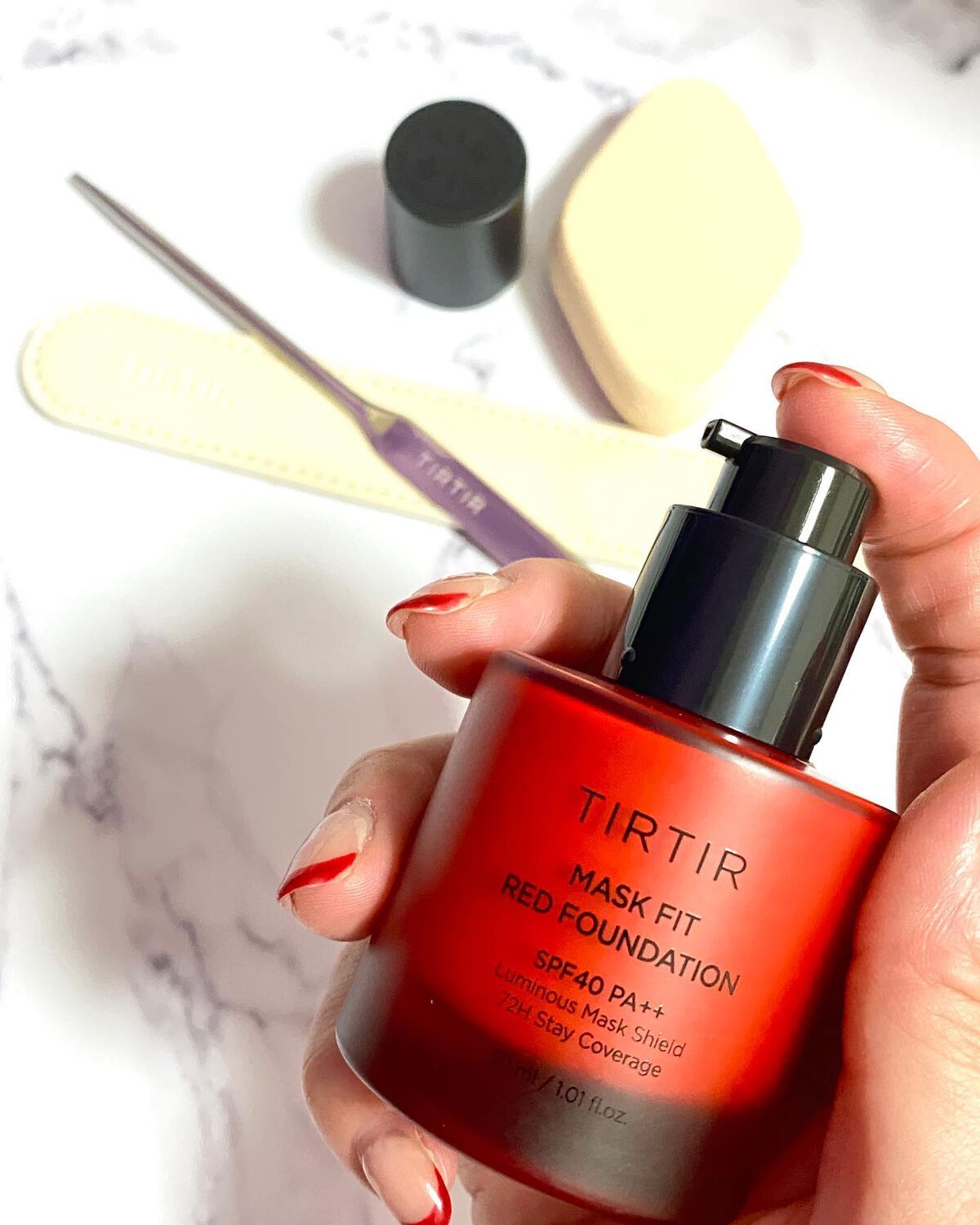 マスクフィットレッドファンデーション 17C ポーセリン(PORCELAIN)/TIRTIR(ティルティル)/リキッドファンデーションを使ったクチコミ（1枚目）