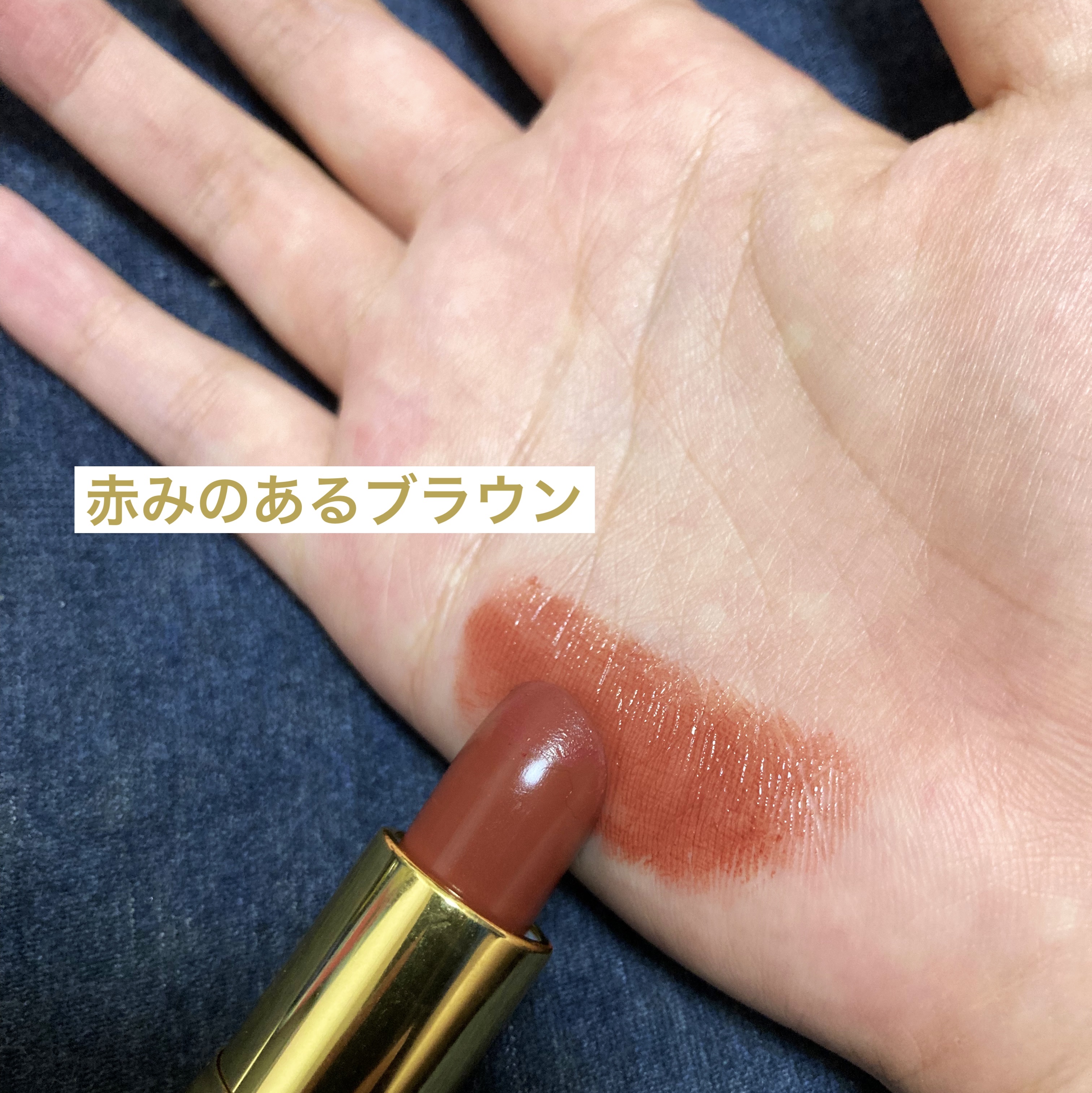 ラスティング リップカラーN 105 ブラウン系/CEZANNE/口紅を使ったクチコミ（3枚目）