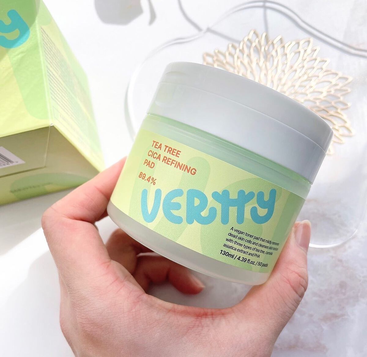 ティーツリー シカ89.4% リファイニングパッド/Vertty/トナーパッドを使ったクチコミ（2枚目）