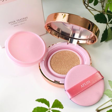 ピンクティーツリーカバークッション/APLIN/クッションファンデーションを使ったクチコミ(4枚目)