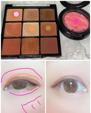 UR GLAM　BLOOMING EYE COLOR PALETTE/U R GLAM/パウダーアイシャドウを使ったクチコミ（3枚目）