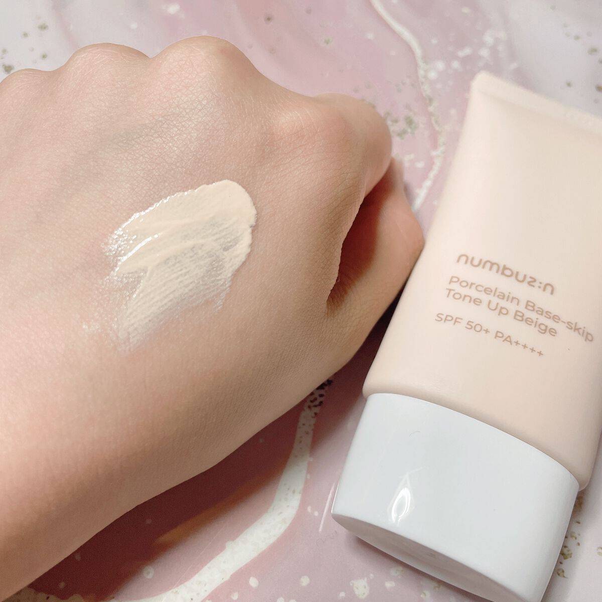3番 ノーファンデ陶器肌トーンアップクリーム/numbuzin/化粧下地を使ったクチコミ(3枚目)