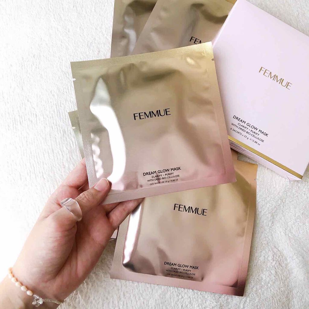 ドリームグロウマスク CP(肌引き締め・ブースター)/FEMMUE/シートマスク・パックを使ったクチコミ(2枚目)