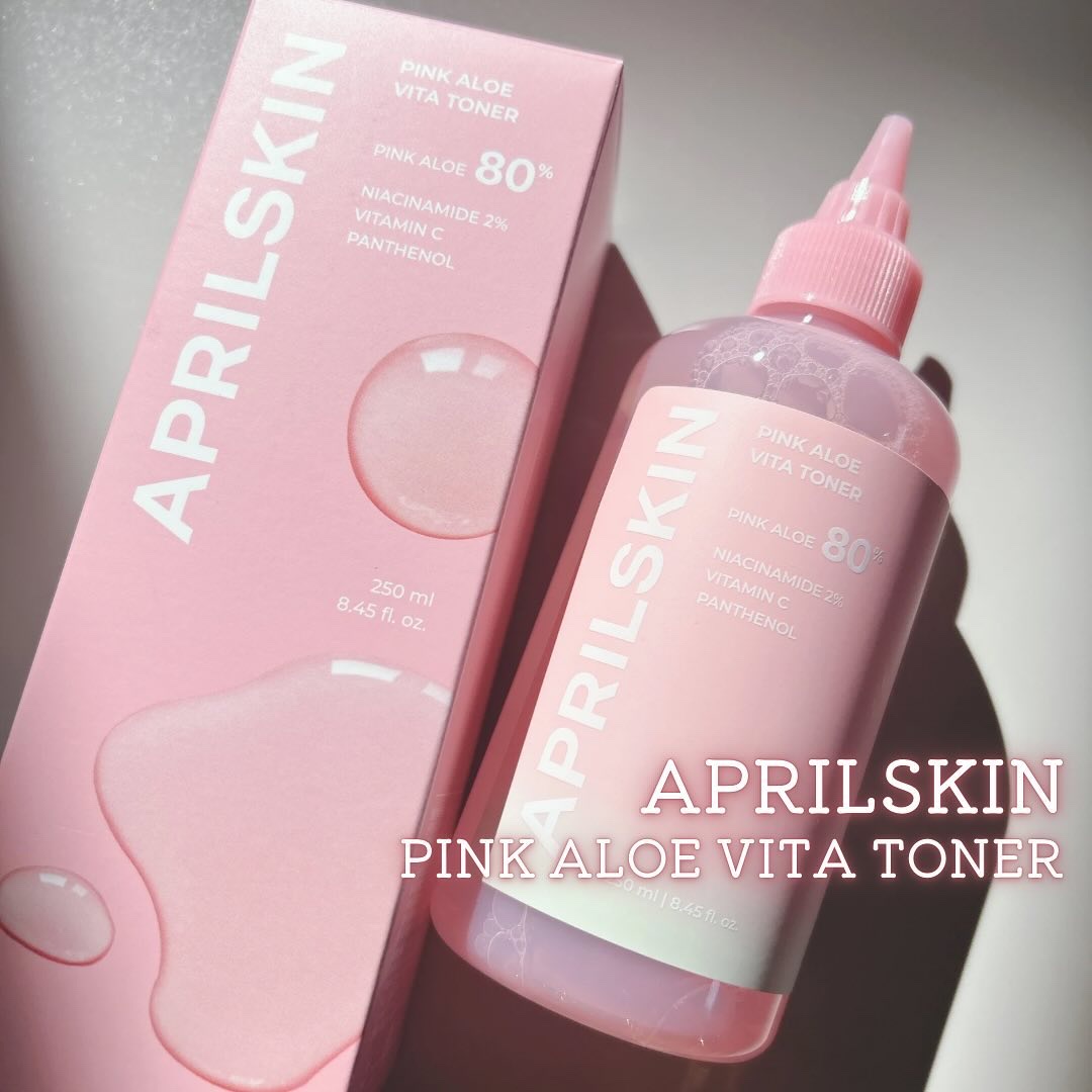 ピンクアロエビタトナー/APRILSKIN/化粧水を使ったクチコミ（1枚目）