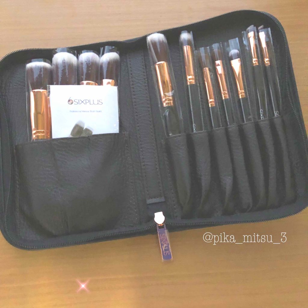 貴族のゴールド メイクブラシ11本セット 化粧ポーチ付き/SIXPLUS/メイクブラシを使ったクチコミ(2枚目)