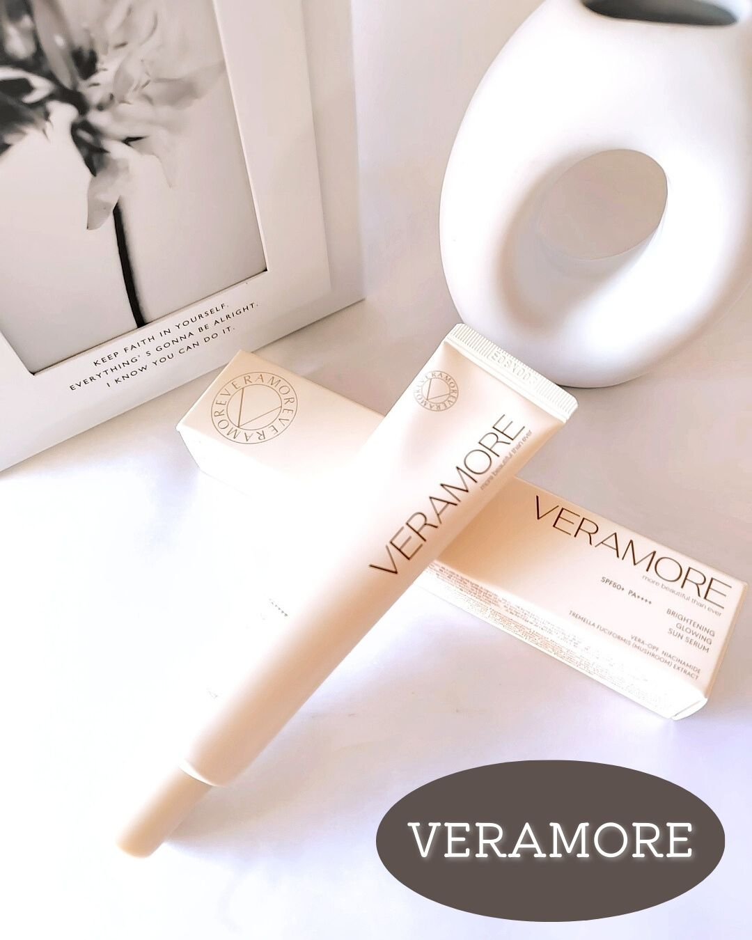 VERAMORE BRIGHTENING GLOWING SUN SERUM/VERAMORE/日焼け止めローションを使ったクチコミ（1枚目）