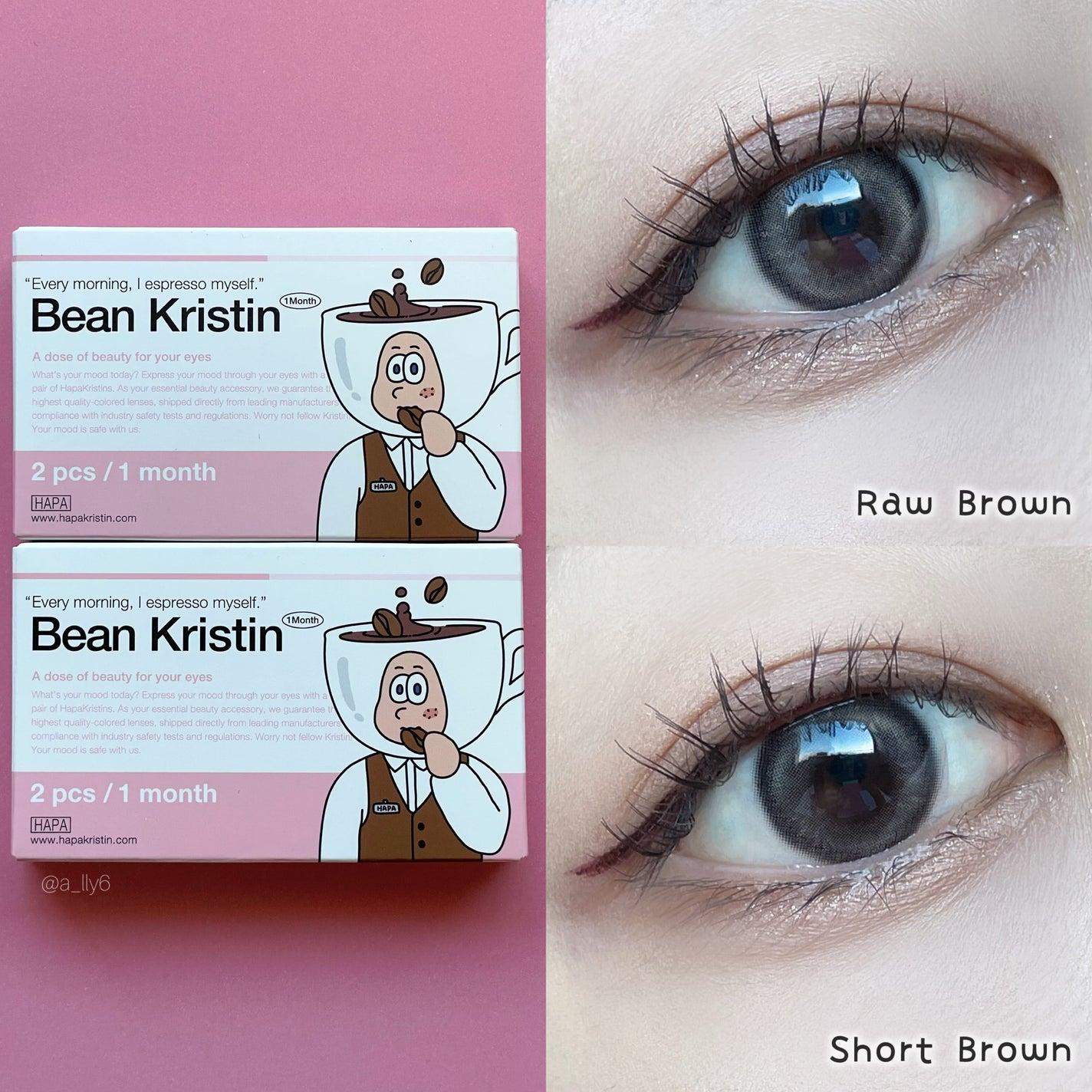 Bean Kristin 1month/Hapa kristin/1ヶ月(1MONTH)カラコンを使ったクチコミ(3枚目)