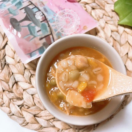 Rie_beauty on LIPS 「レンチン5分で完成する冷凍食品、ラコックマルシェの「もち麦スー..」(6枚目)