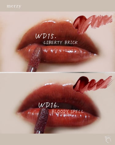 ザ ウォータリー デューティント WD16 ブラッディ スペル/MERZY/口紅を使ったクチコミ（3枚目）