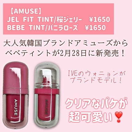 ジェルフィットティント/AMUSE/リップティントを使ったクチコミ(2枚目)