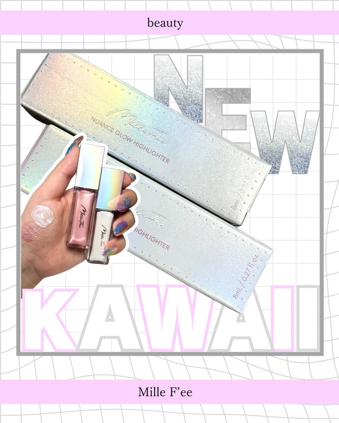 ニュアンスグロウハイライター 02 ロゼピンク/MilleFée/リキッドハイライトを使ったクチコミ（1枚目）
