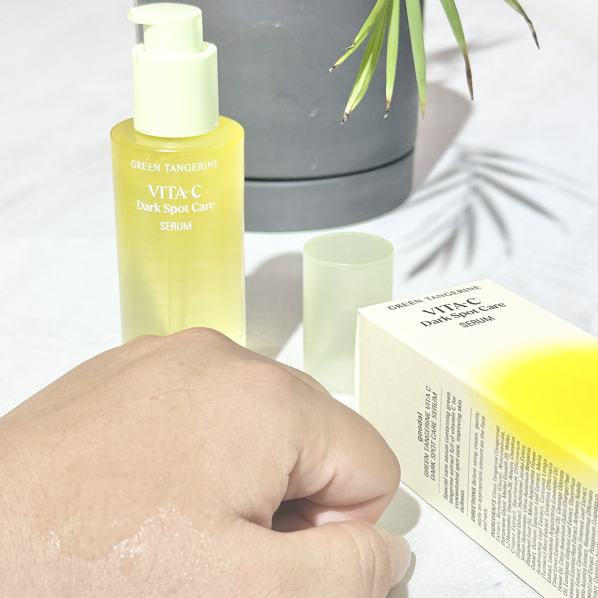 グリーンタンジェリン ビタC ダークスポットケアセラム/goodal/美容液を使ったクチコミ（3枚目）