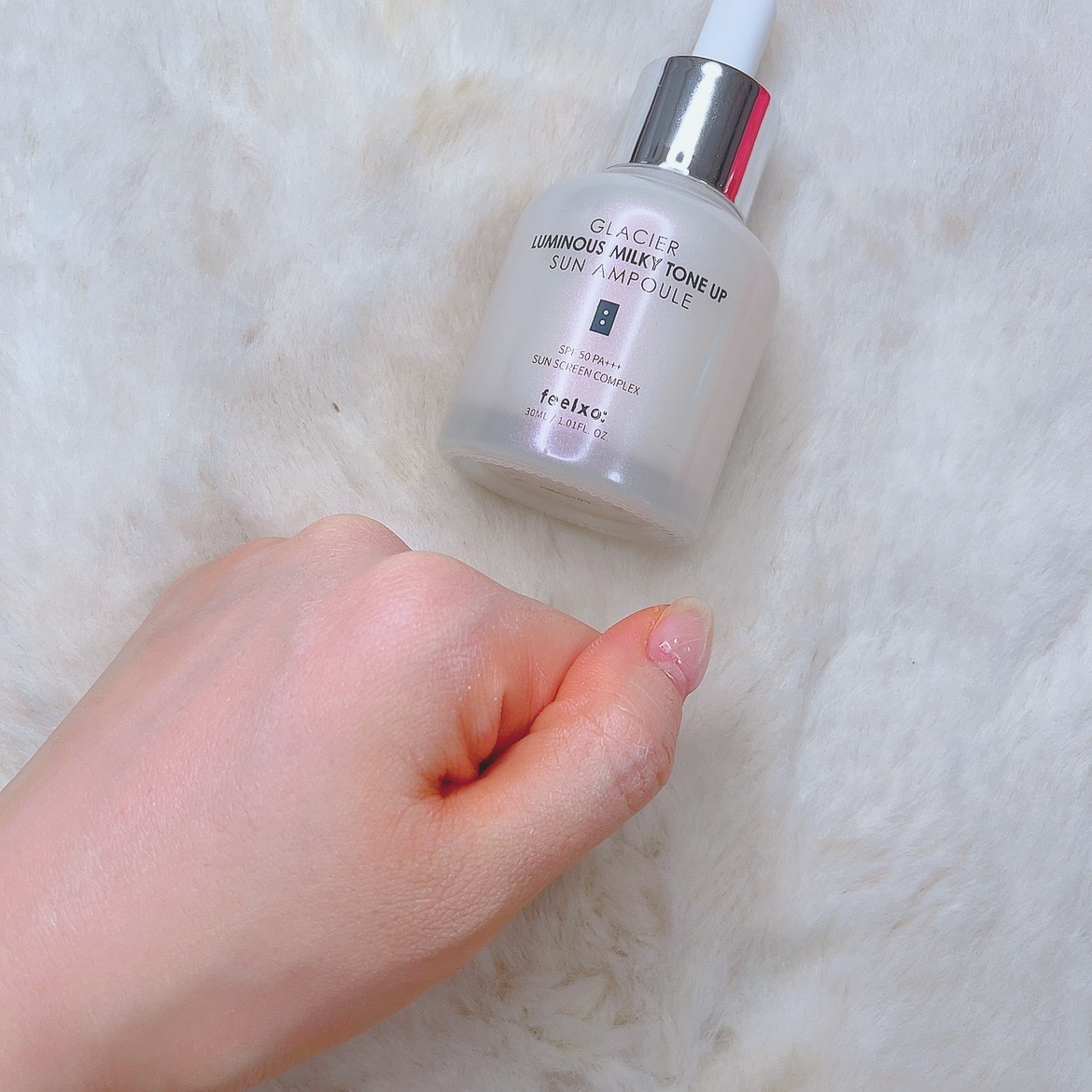 ピルソ ルミナスミルキートーンアップサンアンプル/feelxo/美容液を使ったクチコミ（3枚目）