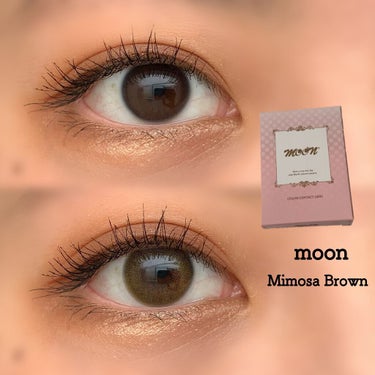 Mimosa Brown/カラコンムーン/カラーコンタクトレンズを使ったクチコミ（1枚目）