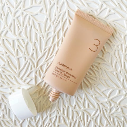 3番 ノーファンデ陶器肌トーンアップクリーム/numbuzin/化粧下地を使ったクチコミ(3枚目)