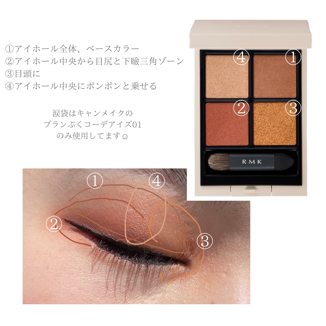 RMK シンクロマティック アイシャドウパレット/RMK/アイシャドウパレットを使ったクチコミ（3枚目）