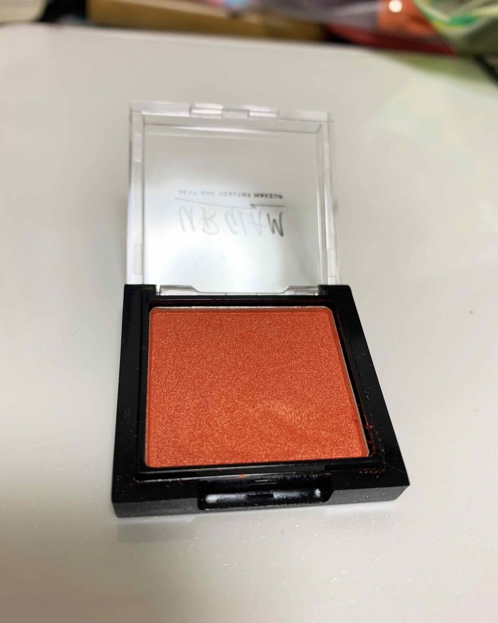 UR GLAM　POWDER EYESHADOW マンダリン/U R GLAM/単色アイシャドウを使ったクチコミ（2枚目）