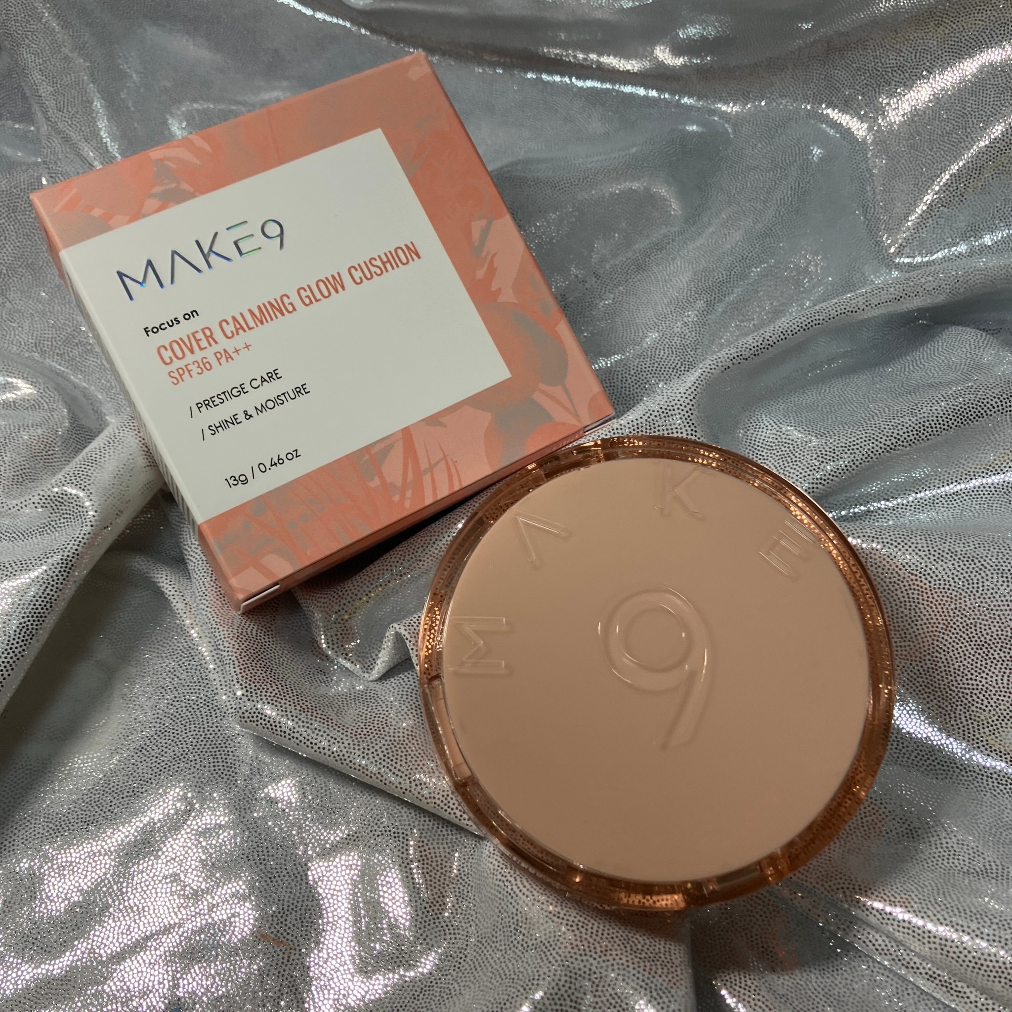 ヌードカーミンググロークッション/MAKE9/クッションファンデーションを使ったクチコミ（1枚目）