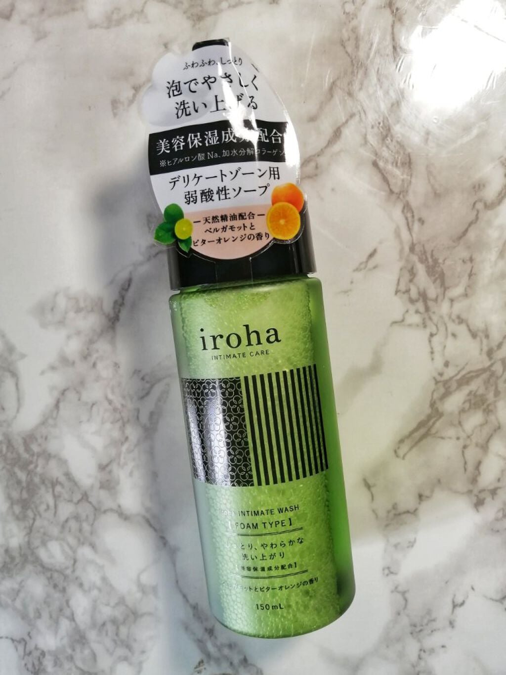 イロハ インティメートウォッシュ フォームタイプ ベルガモットとビターオレンジの香り/iroha INTIMATE CARE/デリケートゾーンケアを使ったクチコミ(1枚目)