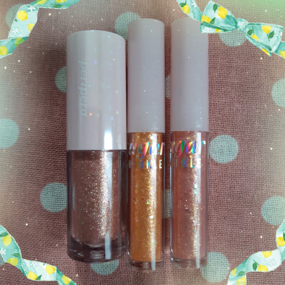 シュガー トゥインクル リキッド グリッター/PERIPERA/グリッターを使ったクチコミ（1枚目）