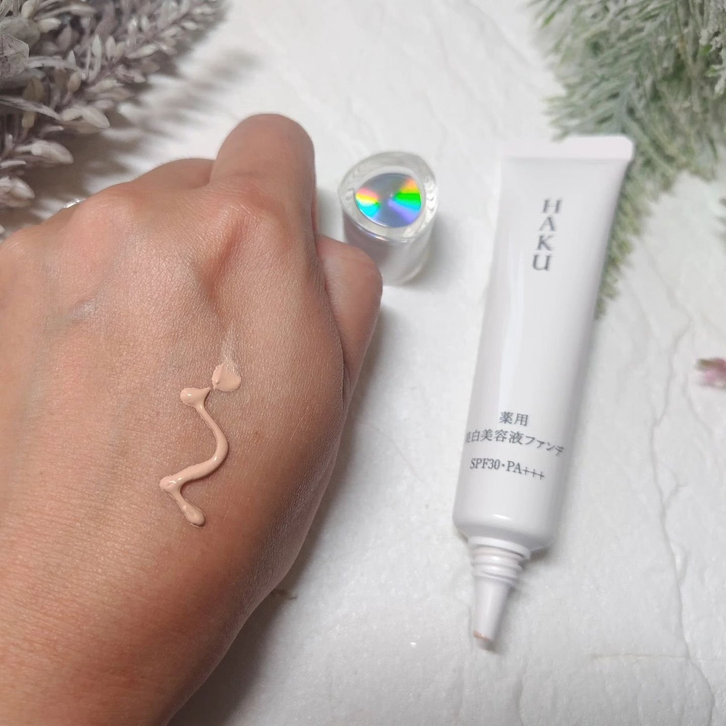 薬用 美白美容液ファンデ(医薬部外品)/HAKU/クリーム・エマルジョンファンデーションを使ったクチコミ(2枚目)