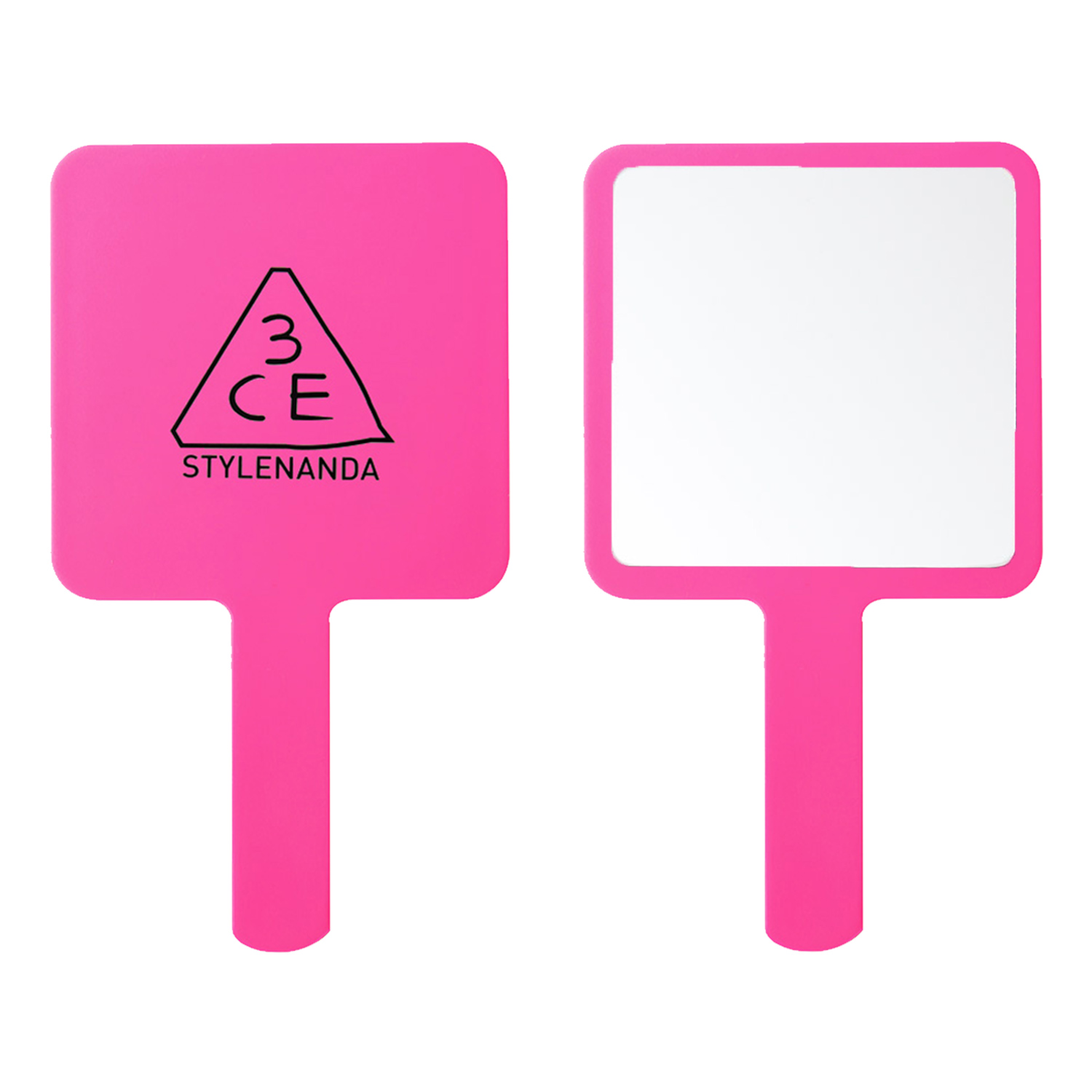 3CE スクエア ハンドミラー ピンク