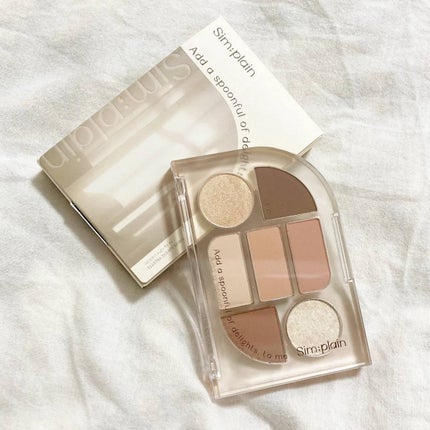 シンプレイン アイパレット 01 オフベージュ/Sim;plain/アイシャドウパレットを使ったクチコミ(1枚目)
