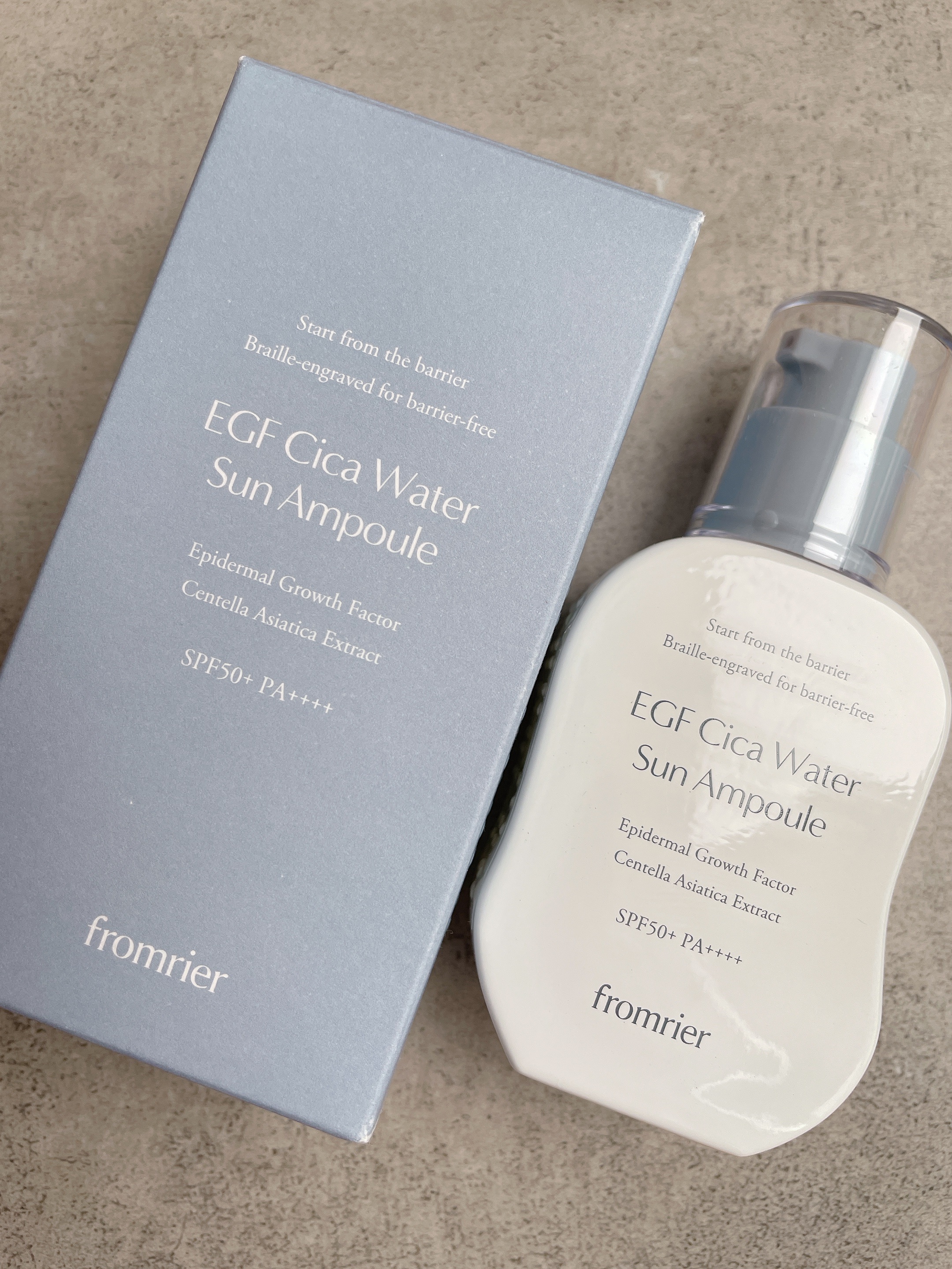 EGFシカウォーターサンアンプル/fromrier/日焼け止めローションを使ったクチコミ（1枚目）