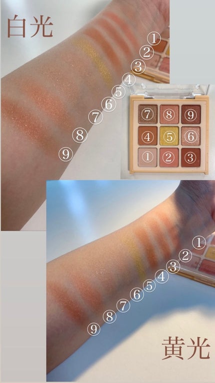 マテリアルカラーパレット/leur charme/アイシャドウパレットを使ったクチコミ(2枚目)