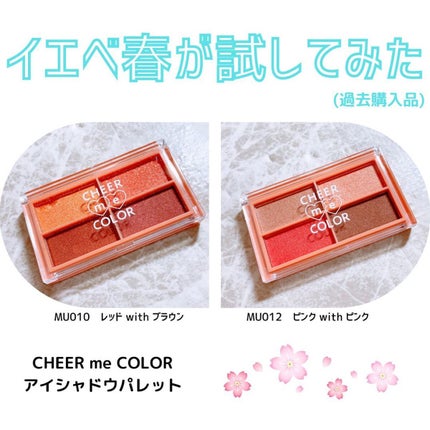CHEER me COLOR アイシャドウ/セリア/アイシャドウパレットを使ったクチコミ(1枚目)