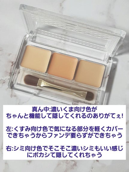 パレットコンシーラー ハイカバー/CEZANNE/パレットコンシーラーを使ったクチコミ(3枚目)