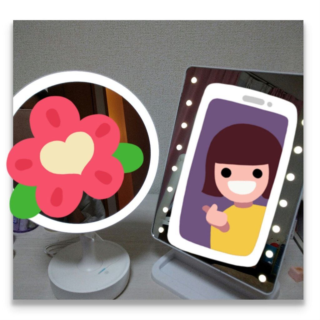 LEDライトミラー (AS-0678)/ニトリ/その他化粧小物を使ったクチコミ(2枚目)