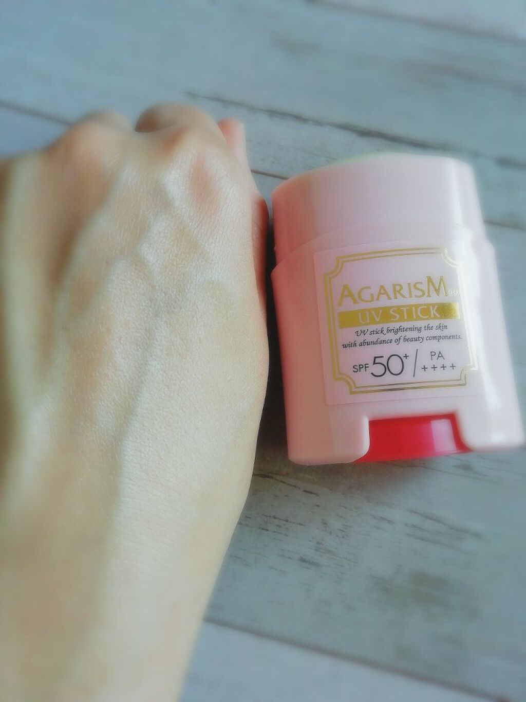 トーンアップUVスティック/AGARISM/日焼け止めスティックを使ったクチコミ(4枚目)