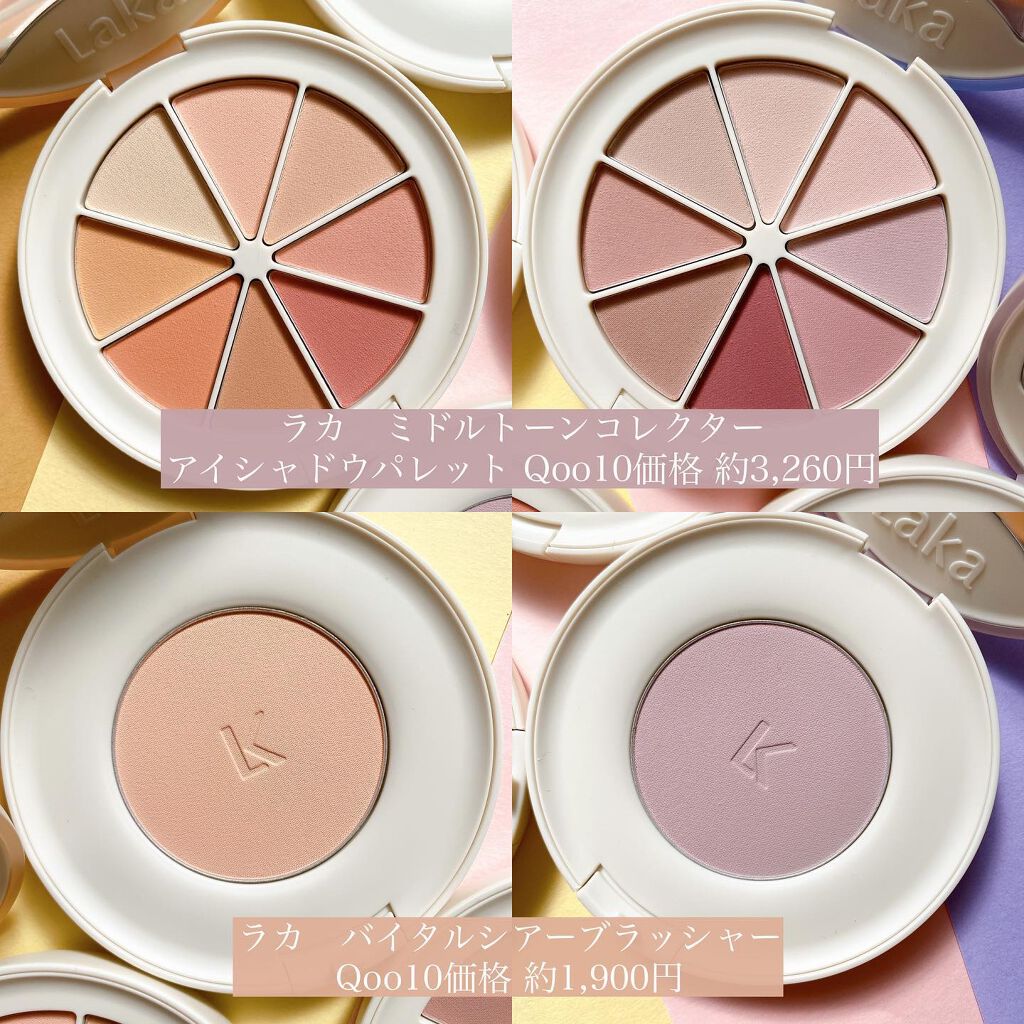 ミドルトーンアイシャドウコレクターパレット/Laka/アイシャドウパレットを使ったクチコミ（2枚目）