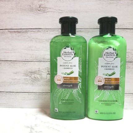 ハーバルエッセンス ビオリニュー アロエ&バンブー シャンプー/コンディショナーのクチコミ「ハーバルエッセンス
【ビオリニュー アロエ&バンブー】シャンプー/コンディショナー
使ってみま.....」(2枚目)