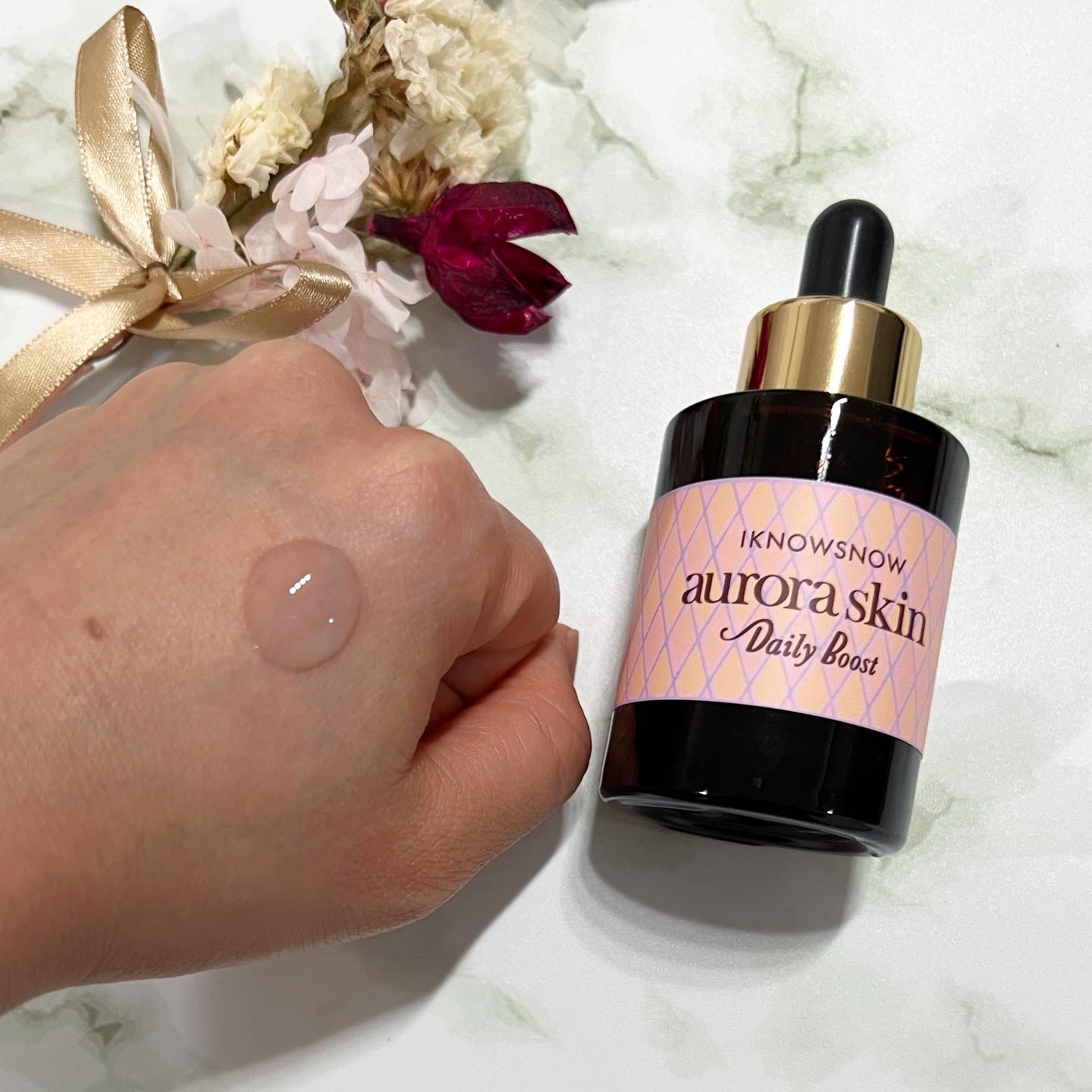 オーロラスキン デイリーブースト/IKNOWSNOW/美容液を使ったクチコミ（3枚目）