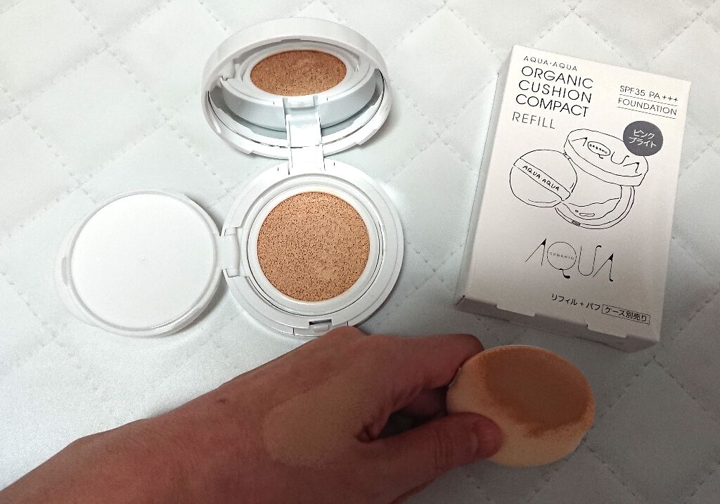 オーガニッククッションコンパクト/アクア・アクア/クッションファンデーションを使ったクチコミ(1枚目)