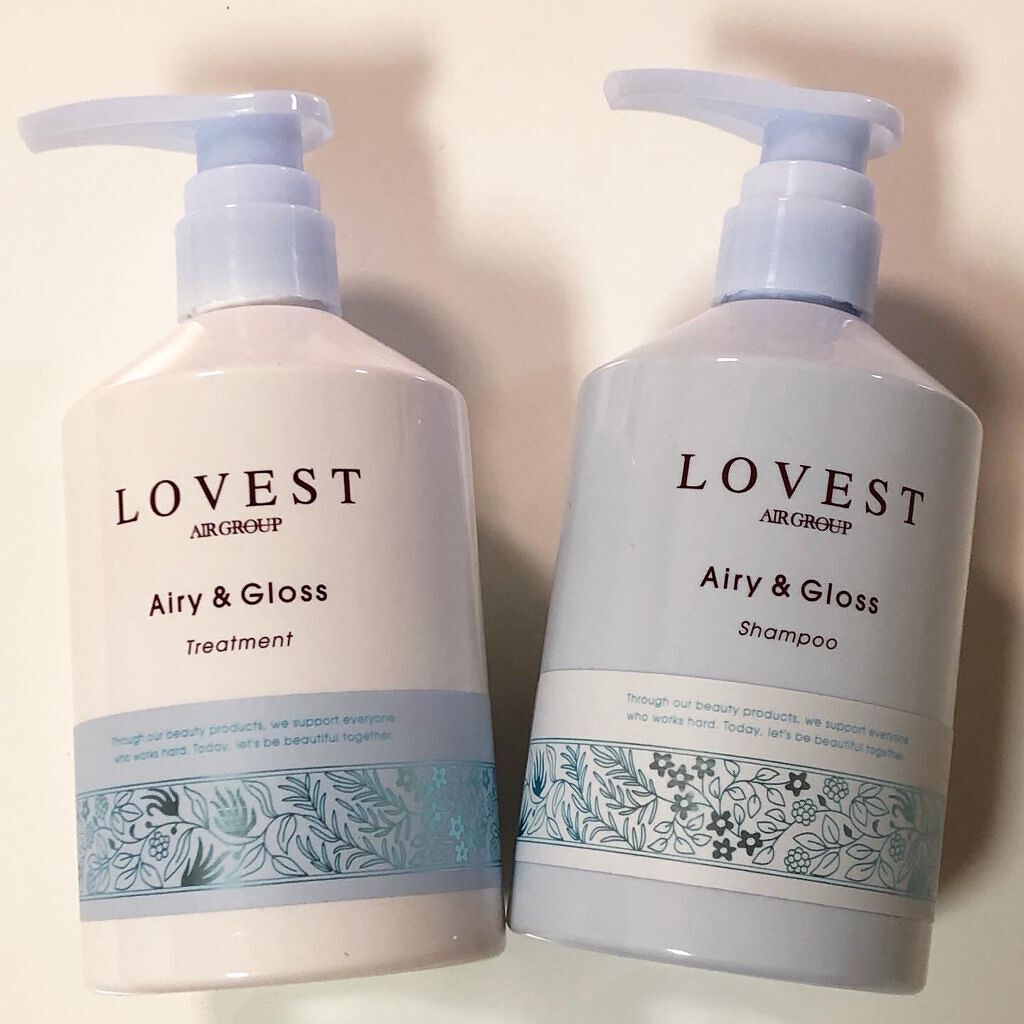 エアリーアンドグロス シャンプー／トリートメント  トリートメント/LOVEST by air Salon Quality Hair Care/市販シャンプーを使ったクチコミ（1枚目）