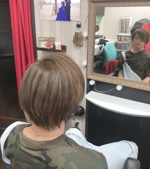 メンズミルクティーヘアー